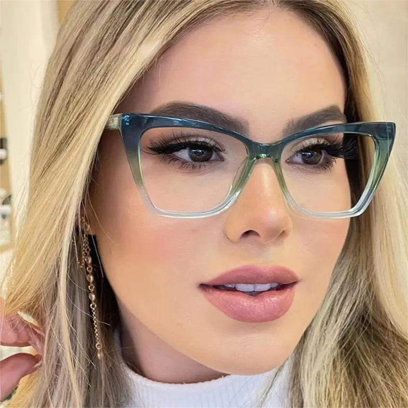 Oversized Cat Eye Blue Light Glasses - Blue Light Non Prescription Glasses, Blue Light Glasses Women, Blue Light Blocking Glasses