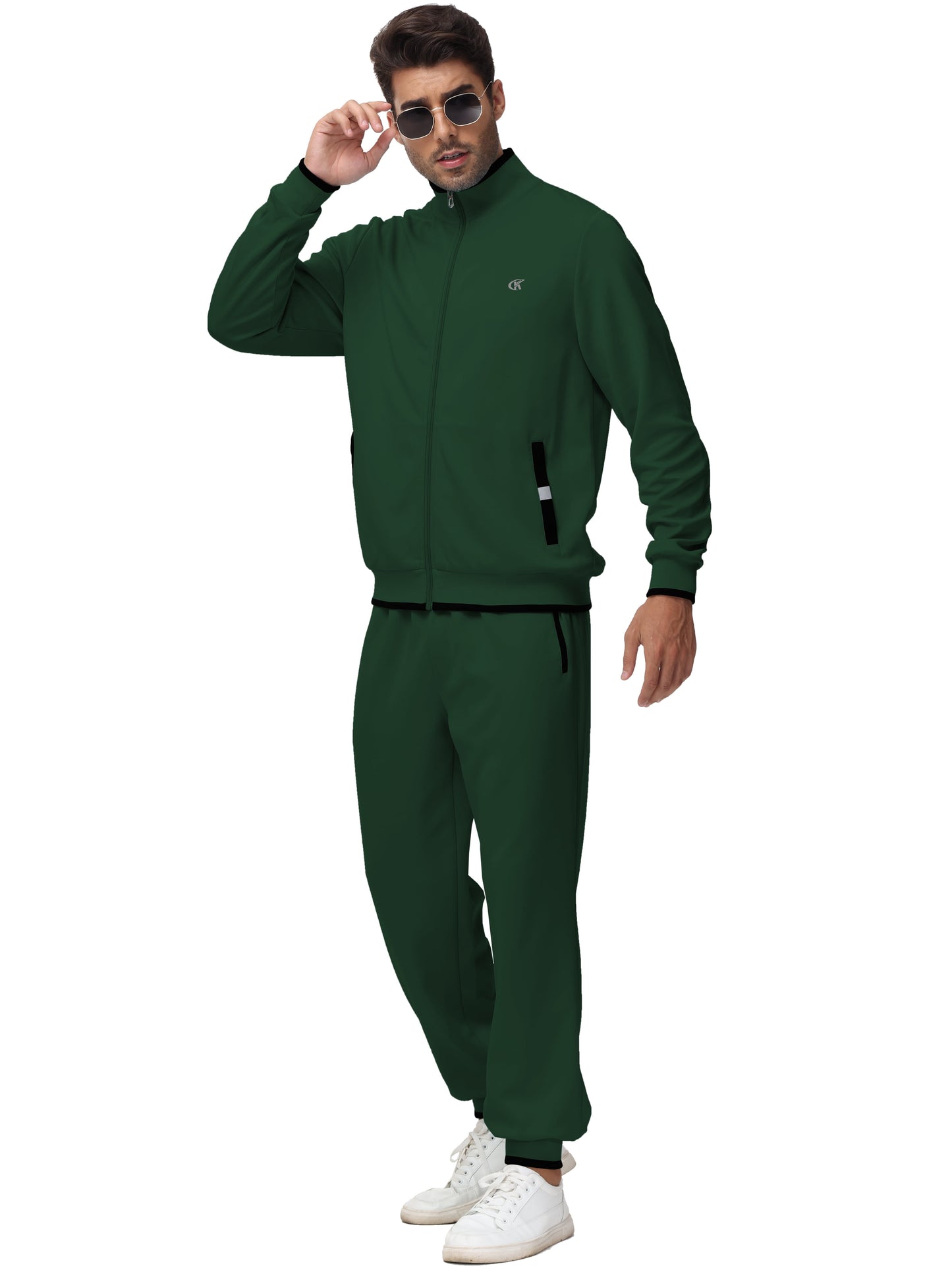 Men'S Tracksuits Sweatsuits for Men Set Track Suits 2 Piece Casual Athletic Jogging Warm up Full Zip Sweat Suits Armygreen M