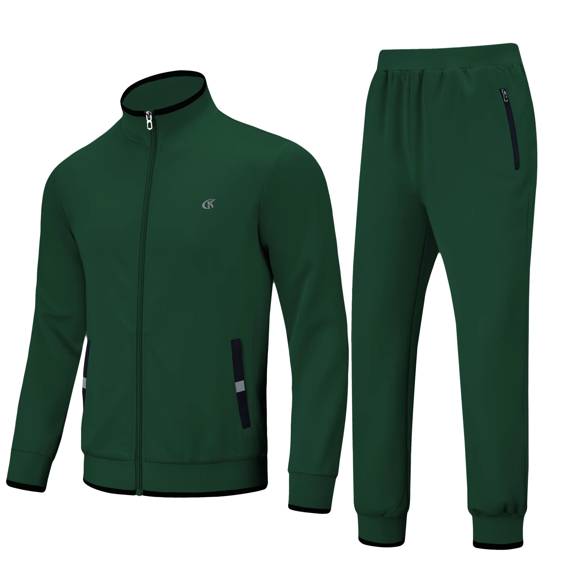 Men'S Tracksuits Sweatsuits for Men Set Track Suits 2 Piece Casual Athletic Jogging Warm up Full Zip Sweat Suits Armygreen M