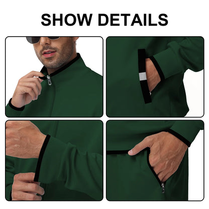 Men'S Tracksuits Sweatsuits for Men Set Track Suits 2 Piece Casual Athletic Jogging Warm up Full Zip Sweat Suits Armygreen M